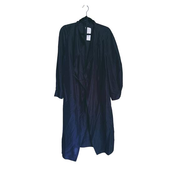 Soeur Susie Silk Kimono Belted Wrap Dress Black Small Luxury Lagenlook Designer - Picture 7 of 11